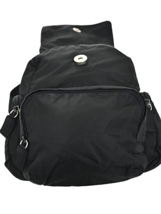 PRADA Logo Tessuto Mini Back Pack Bag Nylon Black SHW Italy 70MA404 main image 9
